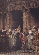 Alma-Tadema, Sir Lawrence Leaving Church in the Fifteenth Century (mk23) oil